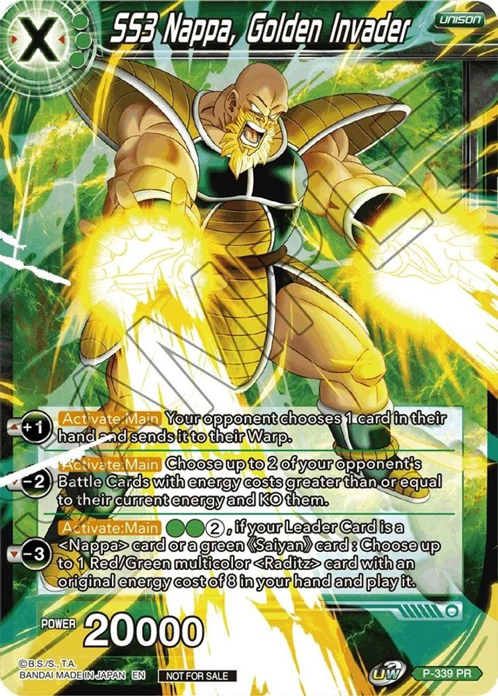 SS3 Nappa, Golden Invader