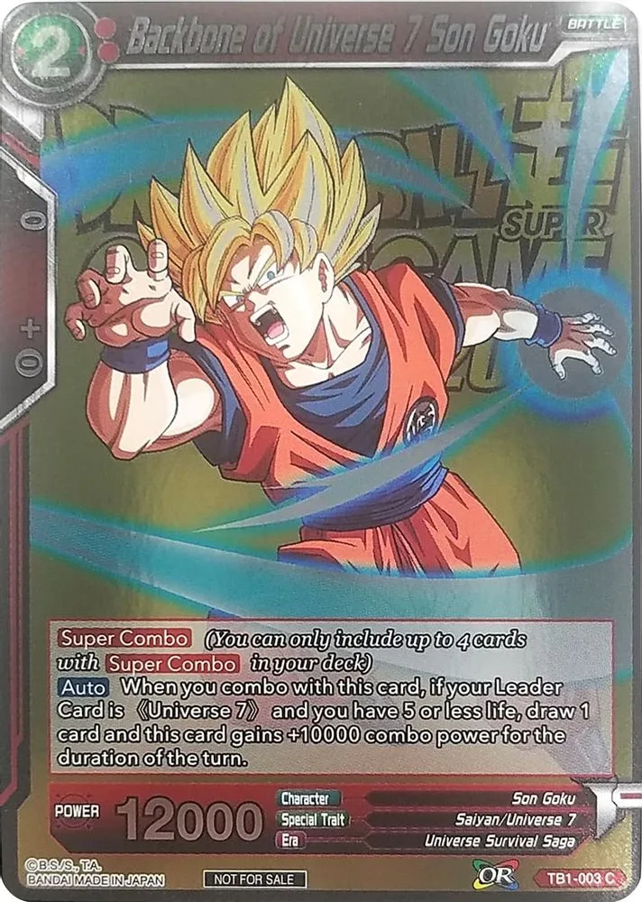 Backbone of Universe 7 Son Goku (Metallic Foil) (Event Pack 2018)