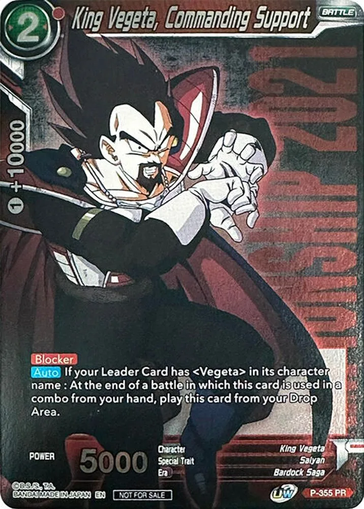 King Vegeta, Commanding Support (Championship Pack 2021 Vol.3)