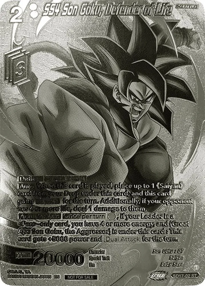 SS4 Son Goku, Defender of Life (2023 Offline Regionals Silver Print)