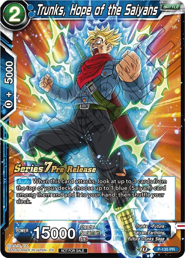 Trunks, Hope of the Saiyans (Alt Art)