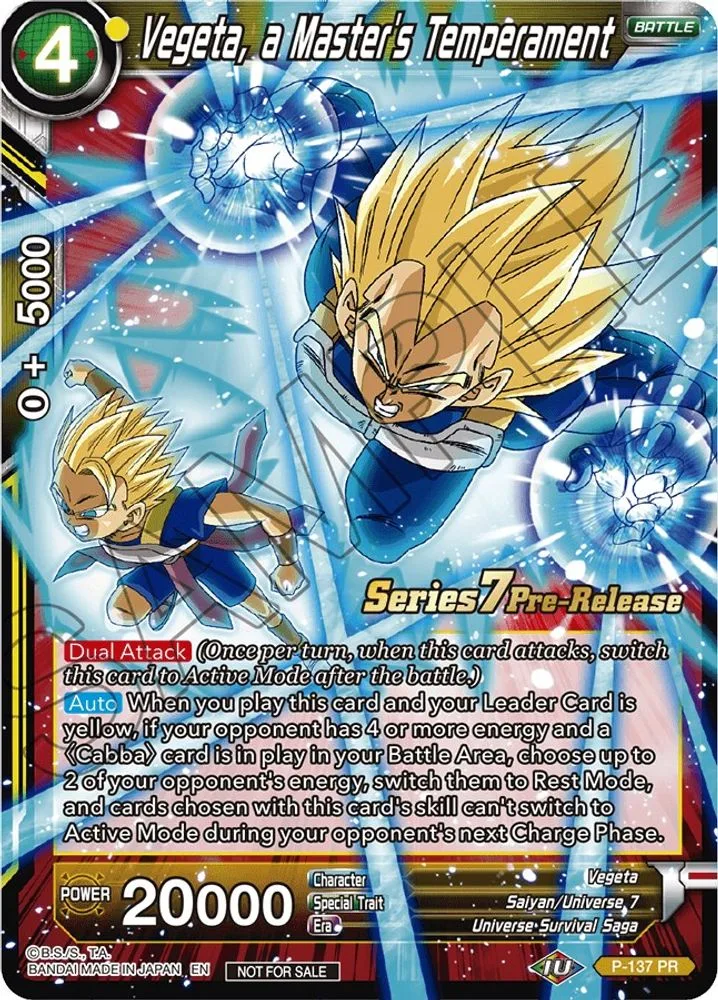Vegeta, a Master's Temperament (Alt Art)