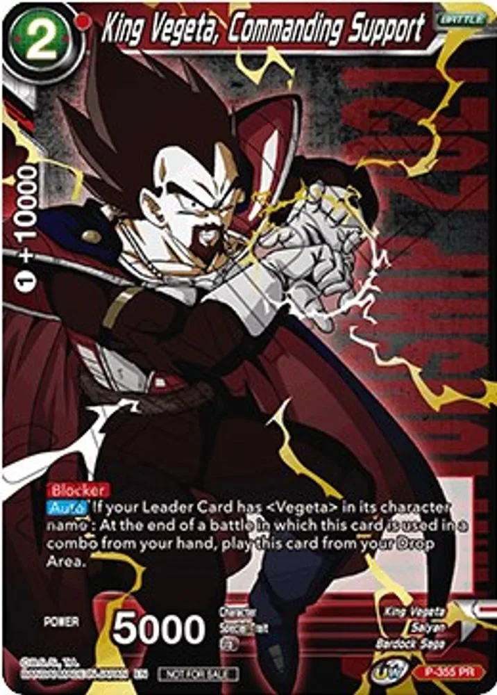 King Vegeta, Commanding Support (Championship Pack 2021 Vol.3 · Winner Gold Stamped)