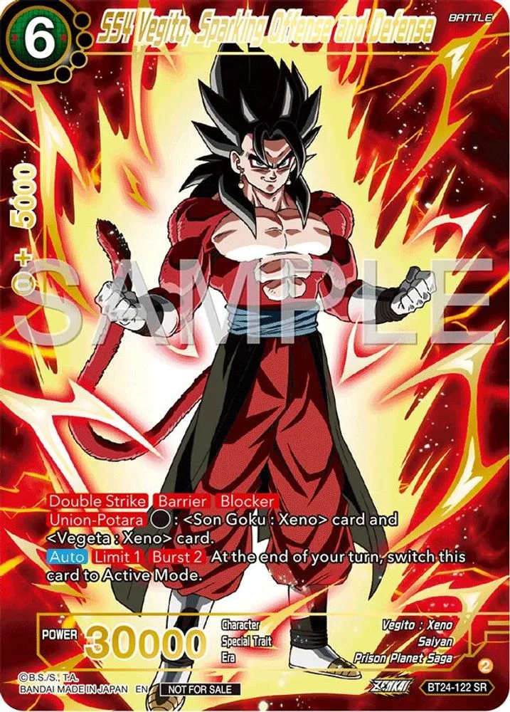 SS4 Vegito, Sparking Offense and Defense (Championship 2024 Finals Pack · Gold Stamped)