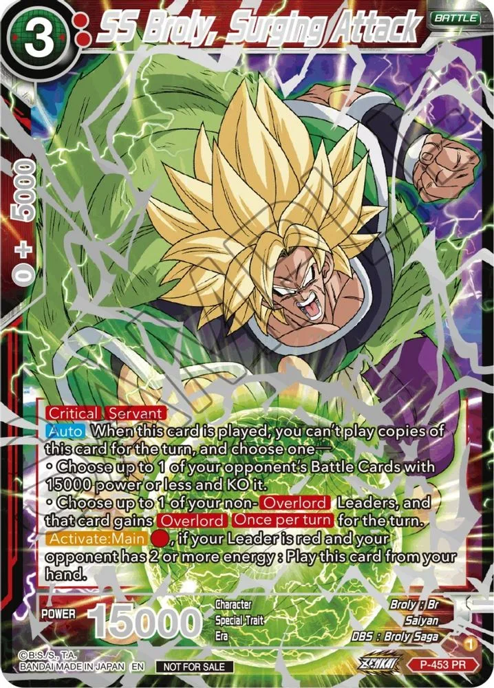 SS Broly, Surging Attack (Championship 2023 Reward Alternate Art Card Set)