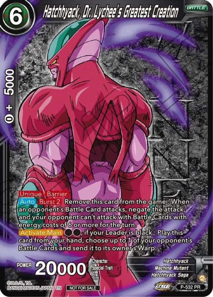 Hatchhyack, Dr. Lychee's Greatest Creation (Winner-Stamped · Zenkai Series Tournament Pack Vol.5)