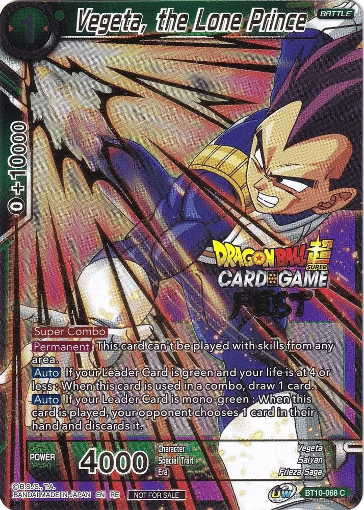 Vegeta, the Lone Prince (Card Game Fest 2022)