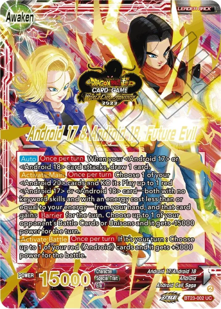 Android 17 & Android 18 // Android 17 & Android 18, Future Evil (2023 Worlds ZENKAI 06 Leader Set)