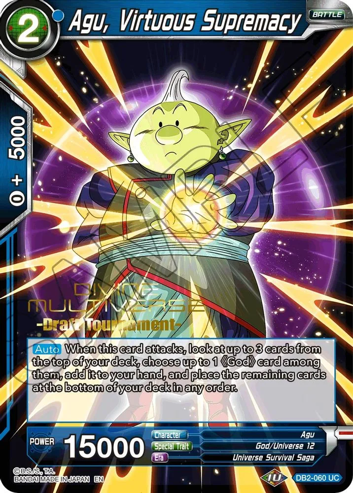 Agu, Virtuous Supremacy (Divine Multiverse Draft Tournament)