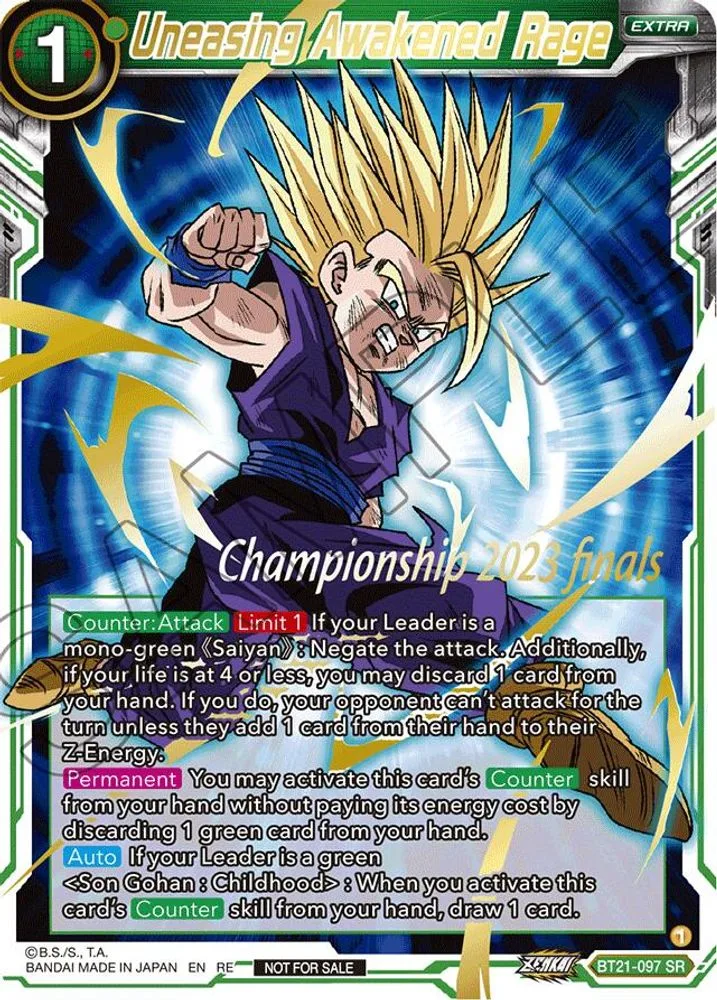 Uneasing Awakened Rage (Alt-Art Card) (2023 Championship Finals Celebration Pack Deluxe Set)