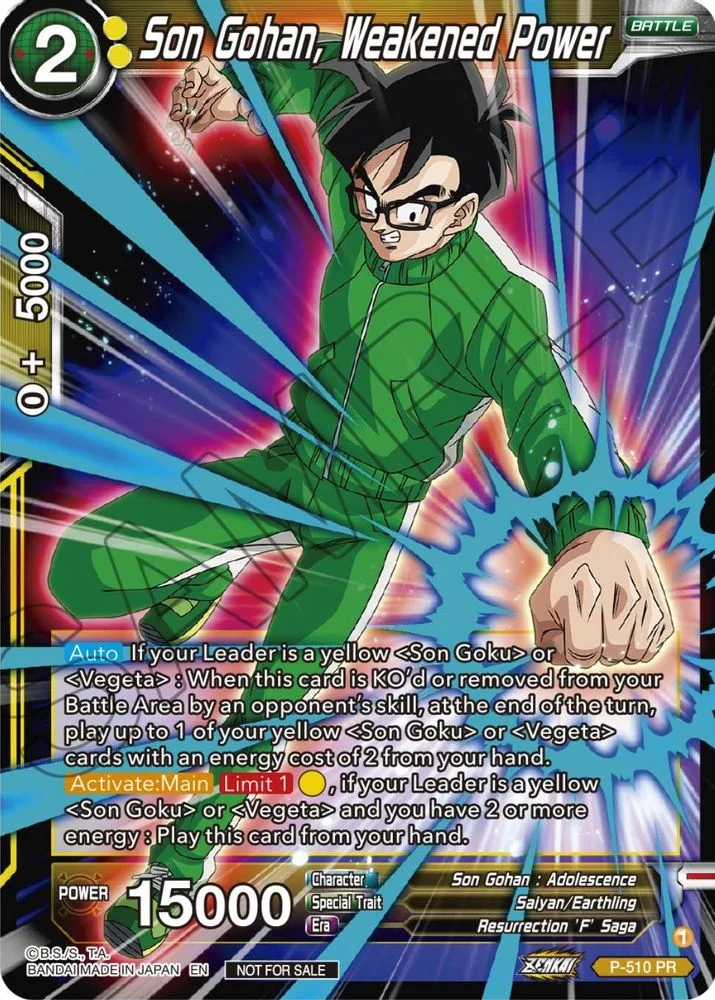 Son Gohan, Weakened Power (Zenkai Series Tournament Pack Vol.4)