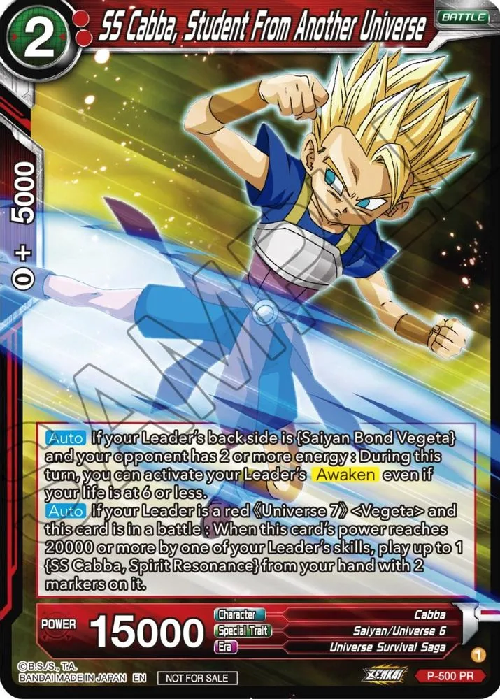 SS Cabba, Student From Another Universe (Zenkai Series Tournament Pack Vol.4)