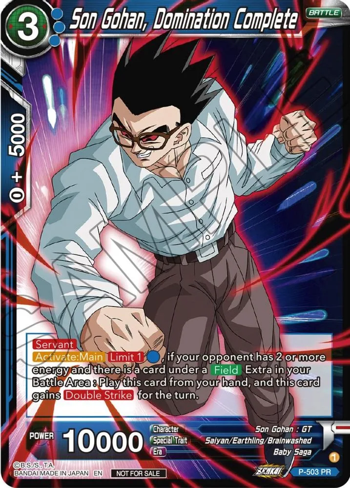 Son Gohan, Domination Complete (Zenkai Series Tournament Pack Vol.4)