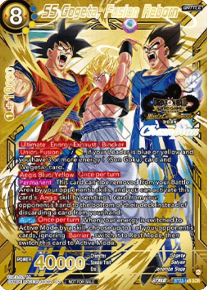 SS Gogeta, Fusion Reborn (2025 World Championship Stamp · Champion)