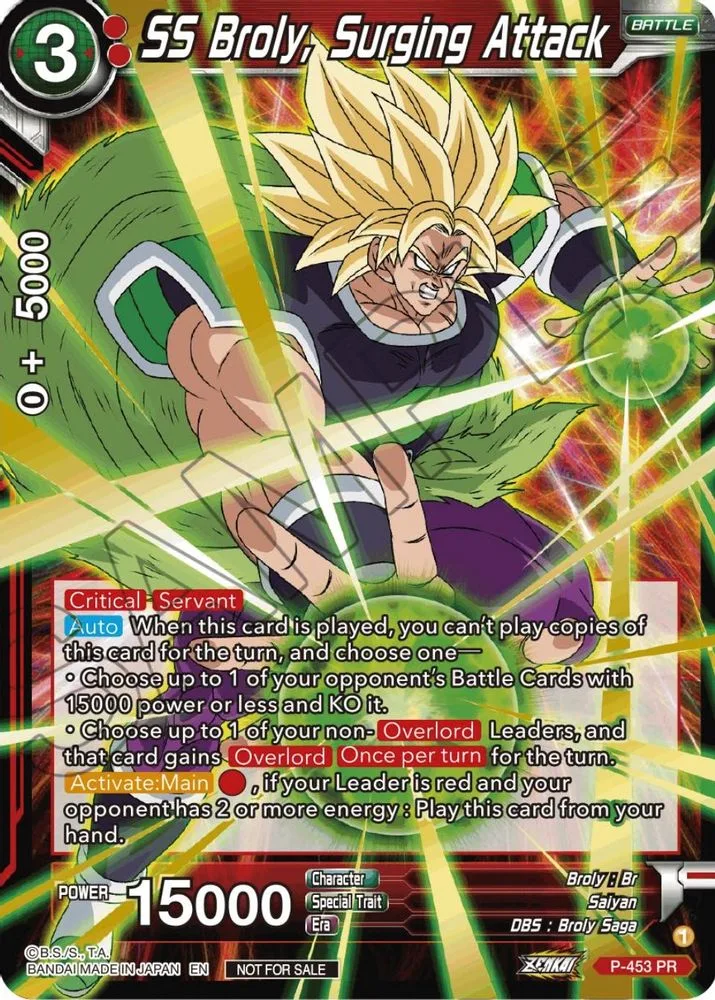 SS Broly, Surging Attack (Championship Selection Pack 2023 Vol.1 · Gold Stamped)