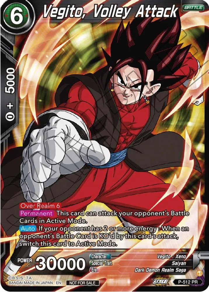 Vegito : Xeno, Volley Attack (Zenkai Series Tournament Pack Vol.4)