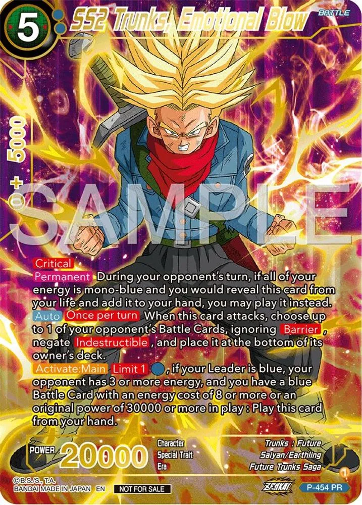 SS2 Trunks, Emotional Blow (Championship 2024 Finals Pack · Gold Stamped)