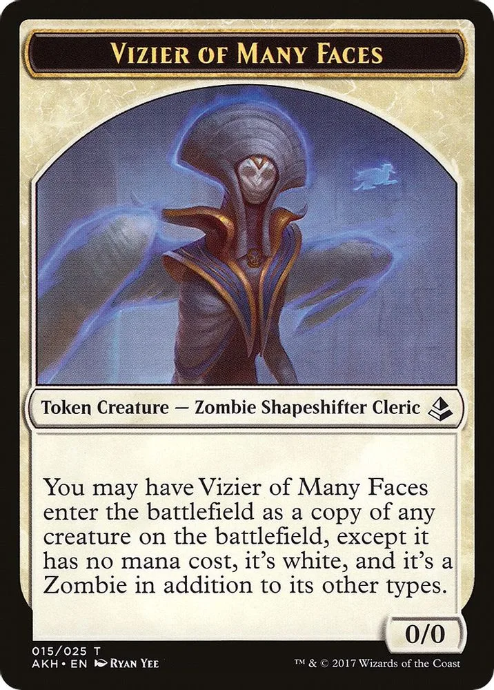 Vizier of Many Faces // Zombie Double-Sided Token