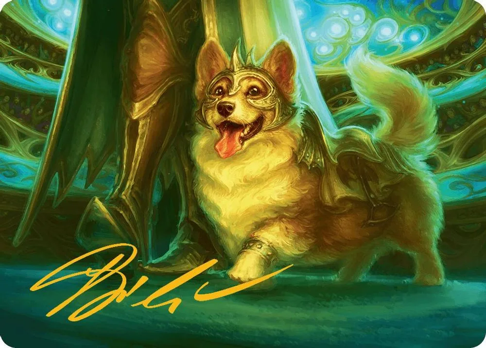 District Mascot Art Card (30/54 · Gold-Stamped Signature)