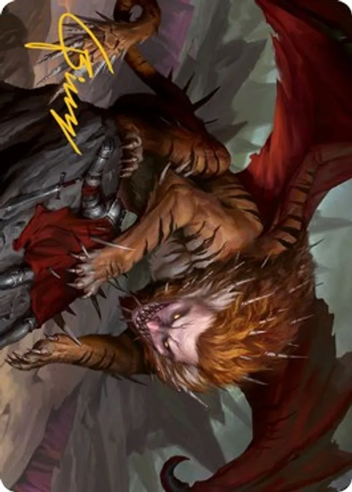 Manticore Art Card (Gold-Stamped Signature)