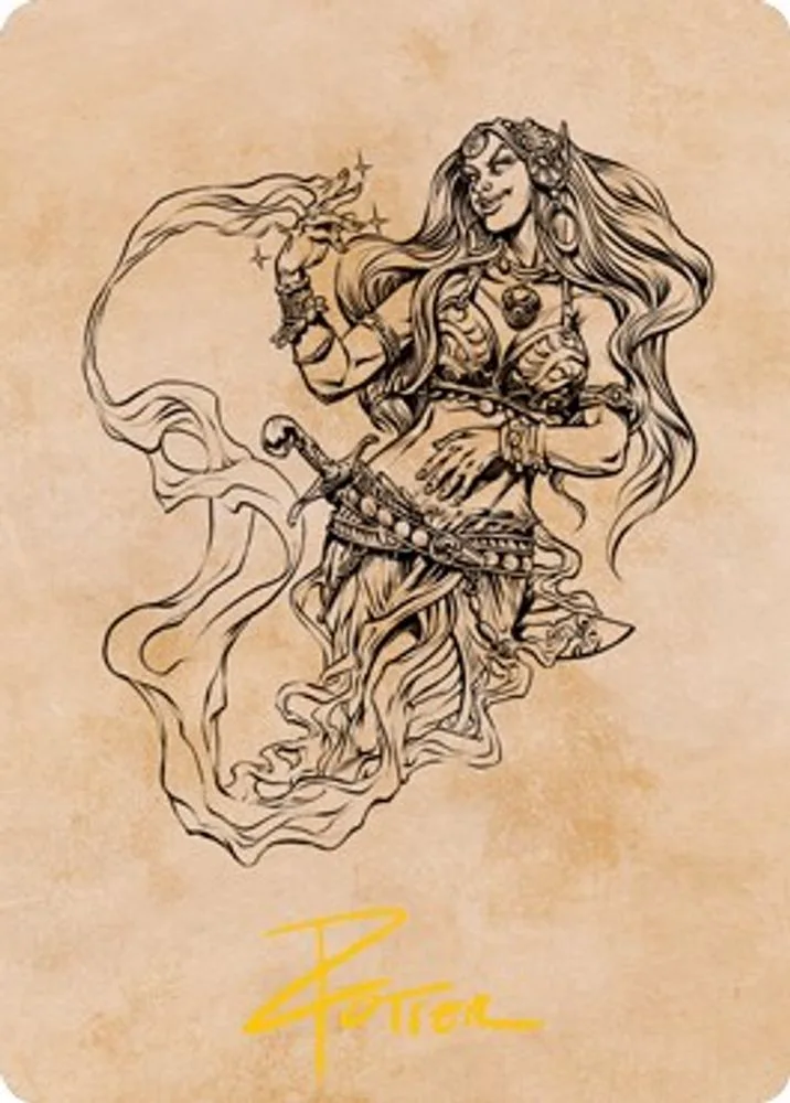 Djinni Windseer (Showcase) Art Card (Gold-Stamped Signature)