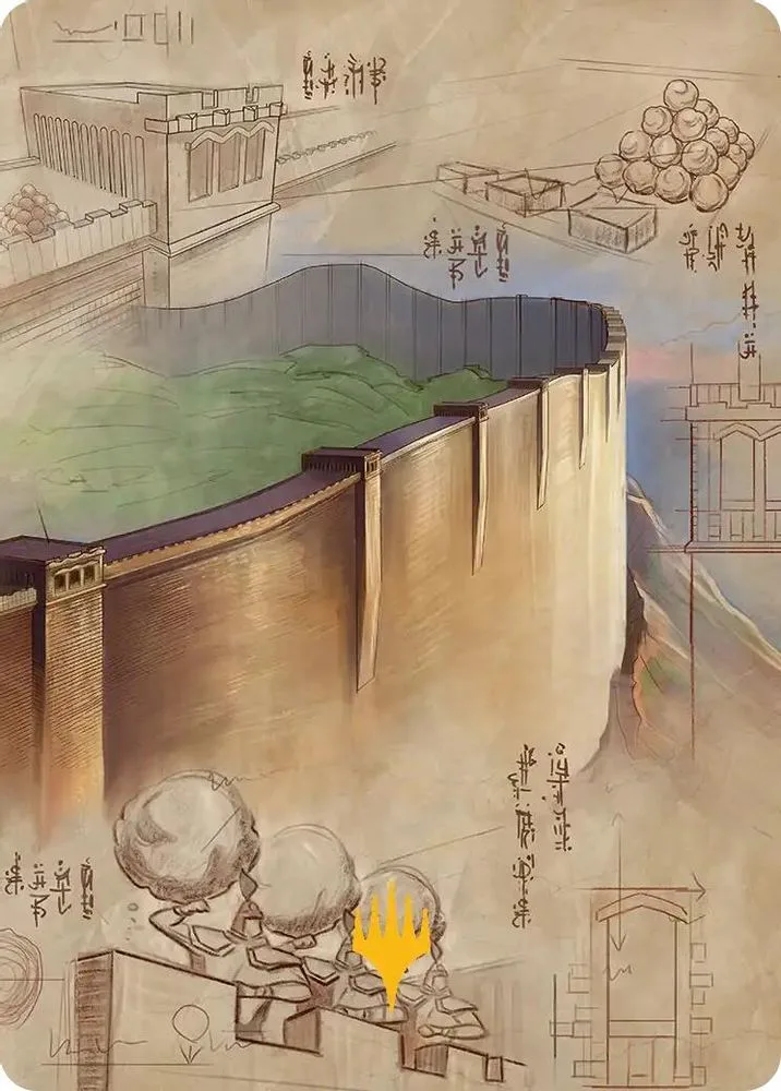 The Walls of Ba Sing Se Art Card (Gold-Stamped Planeswalker Symbol)