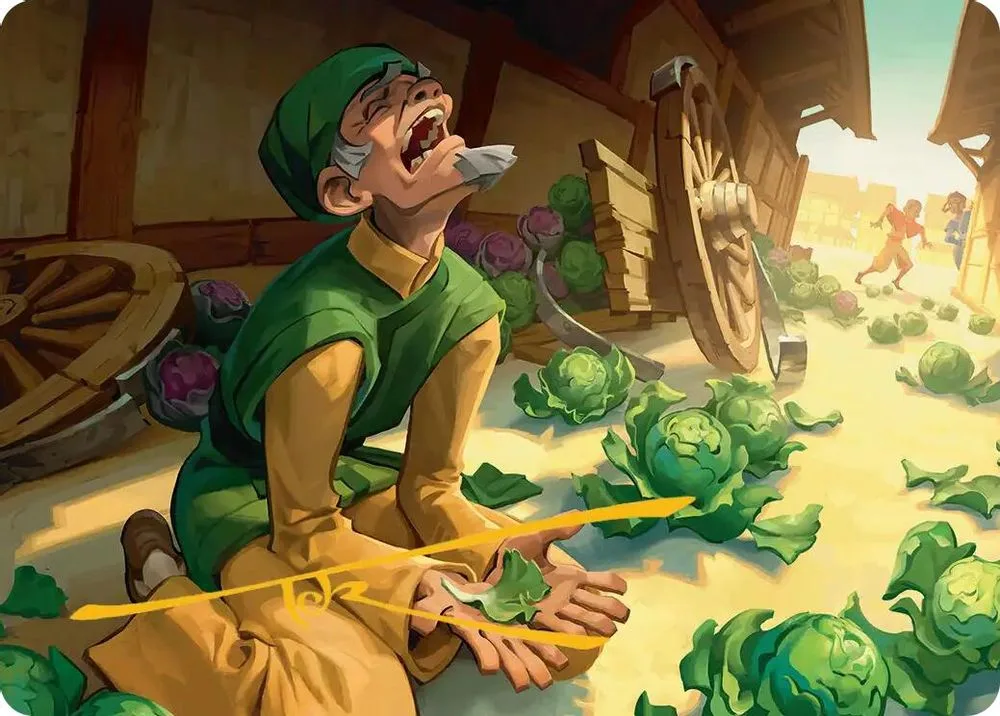 Unlucky Cabbage Merchant Art Card (Gold-Stamped Signature)