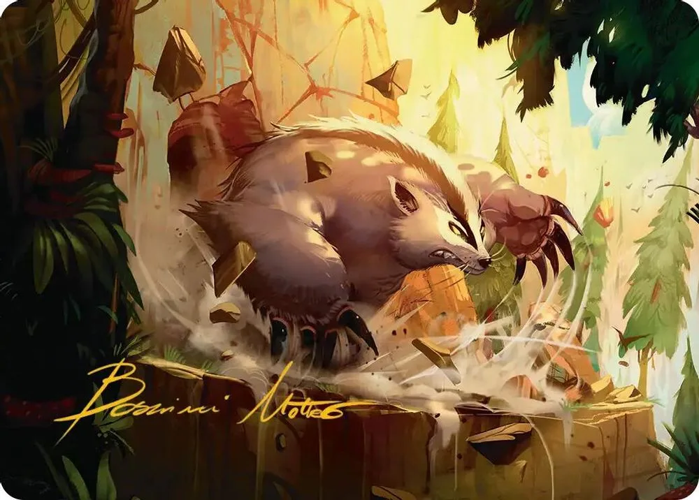 Badgermole Art Card (Gold-Stamped Signature)