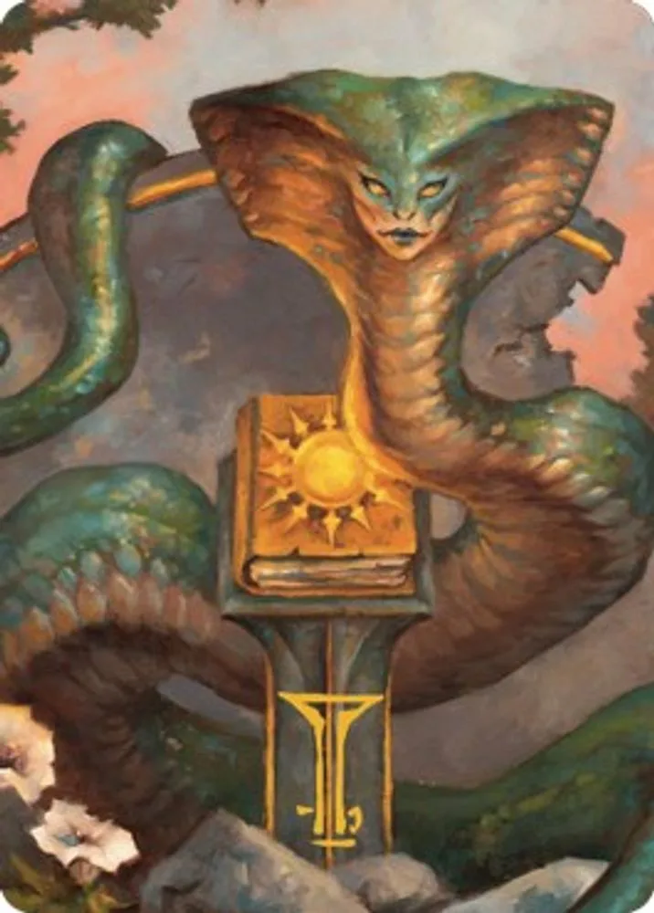 Guardian Naga Art Card (Gold-Stamped Signature)