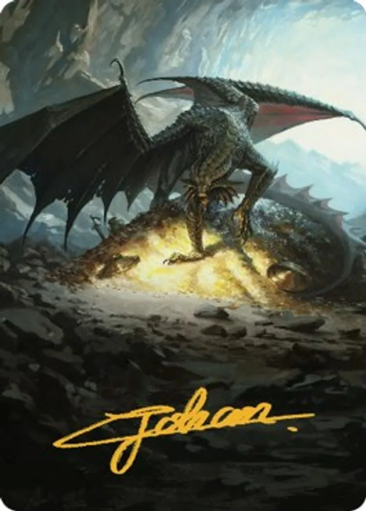 Ancient Copper Dragon Art Card (4/81 · Gold-Stamped Signature)