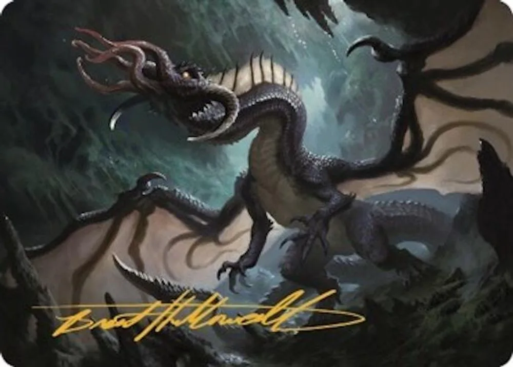 Brainstealer Dragon Art Card (Gold-Stamped Signature)