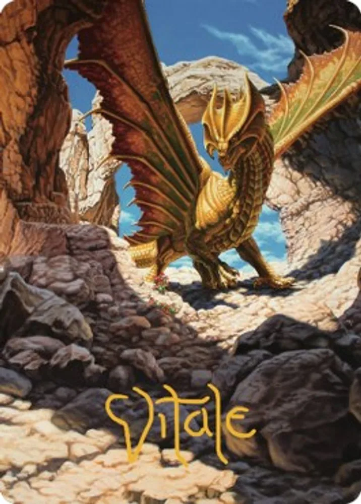 Ancient Brass Dragon Art Card (2/81 · Gold-Stamped Signature)