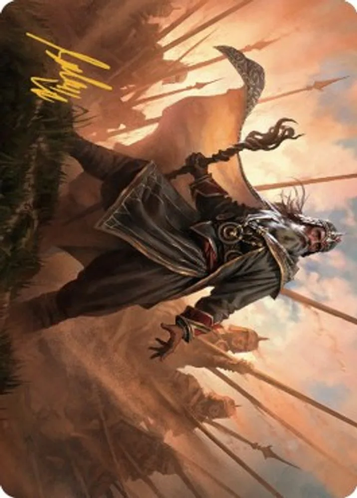 Hazezon, Shaper of Sand Art Card (Gold-Stamped Signature)