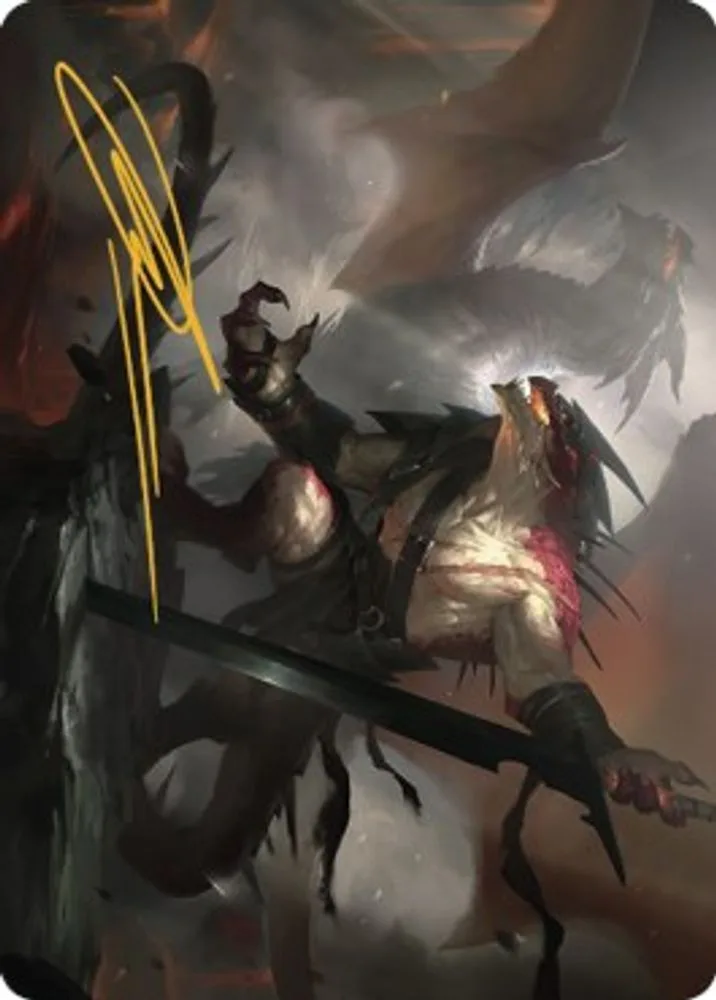 Rivaz of the Claw Art Card (Gold-Stamped Signature)