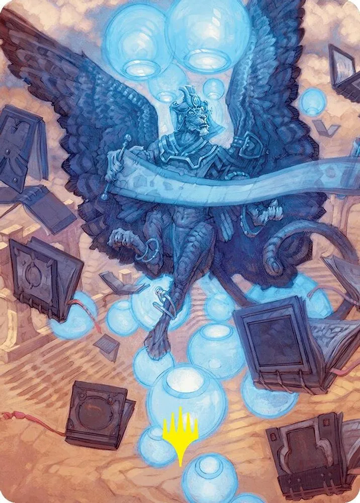 Sphinx of Forgotten Lore Art Card (33/54 · Gold-Stamped Signature)