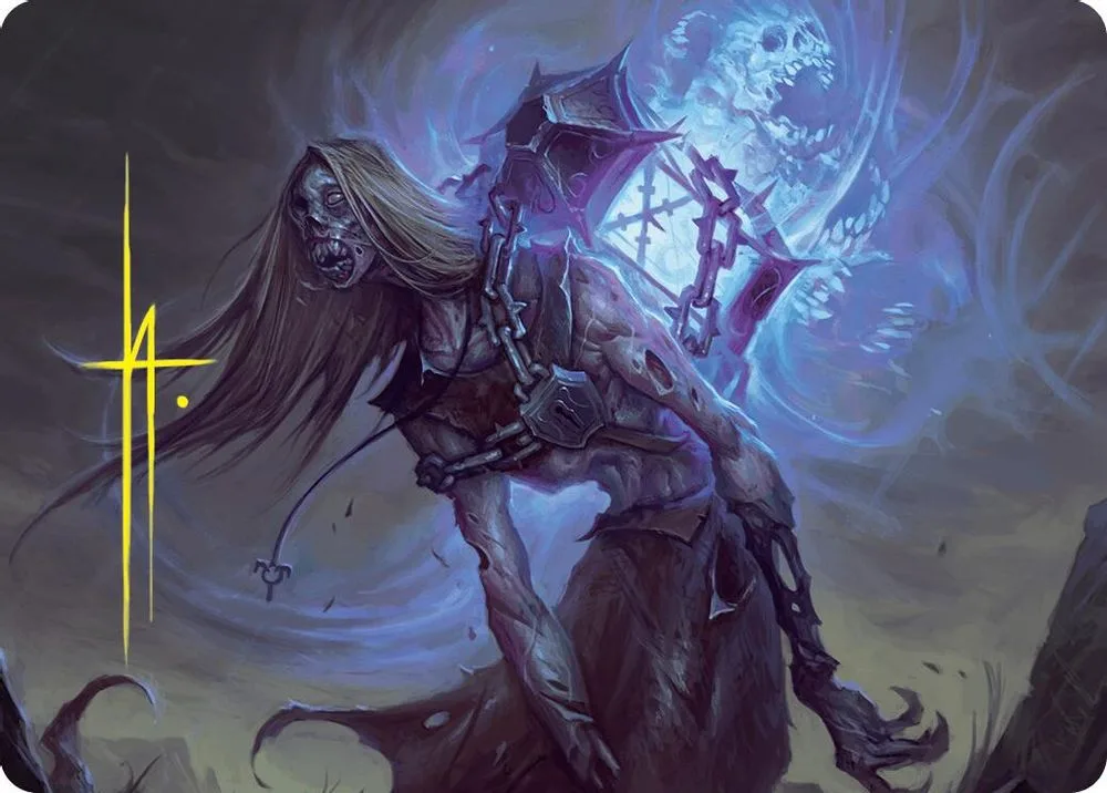 Soul-Shackled Zombie Art Card (9/54 · Gold-Stamped Signature)