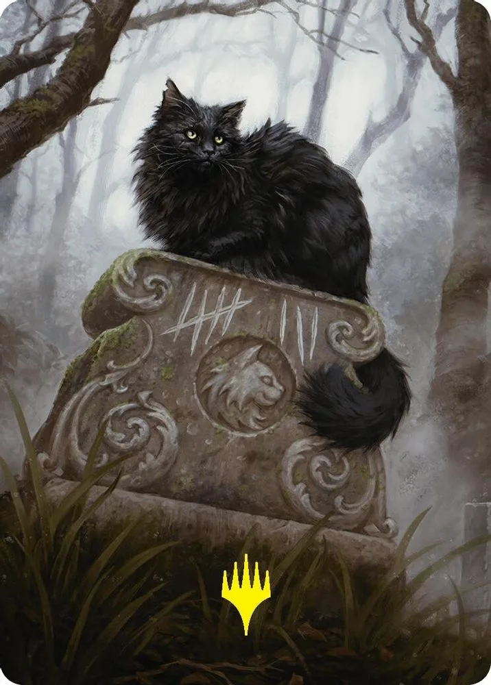Nine-Lives Familiar 2 Art Card (36/54 · Gold-Stamped Planeswalker Symbol)