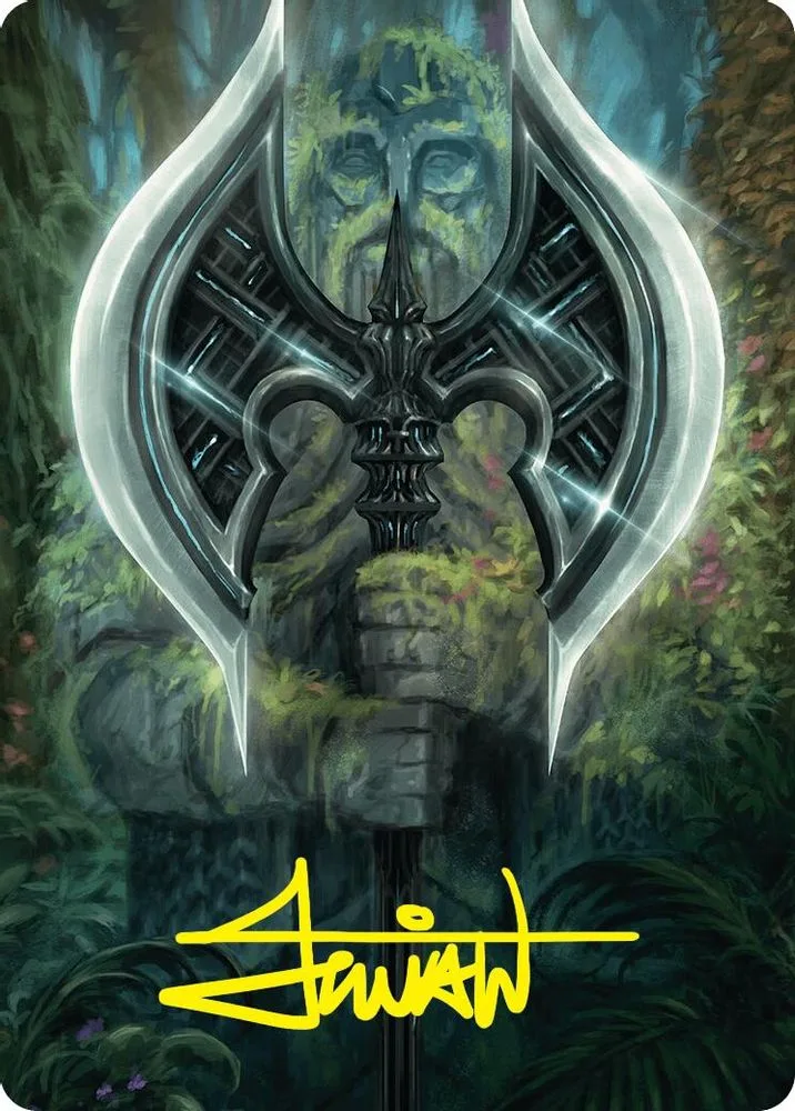 Leyline Axe Art Card (49/54 · Gold-Stamped Signature)