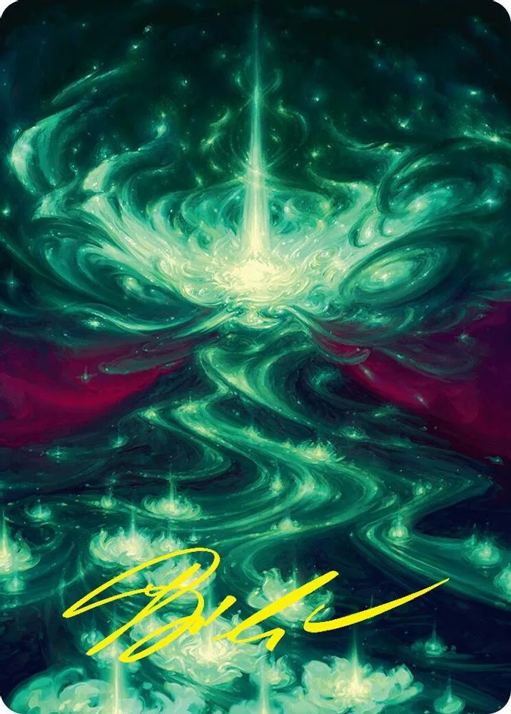 Genesis Wave Art Card (54/54 · Gold-Stamped Signature)