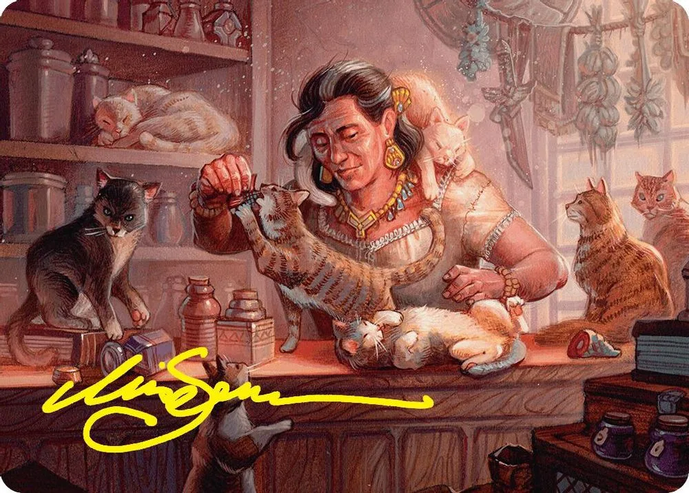 Cat Collector Art Card (1/54 · Gold-Stamped Signature)