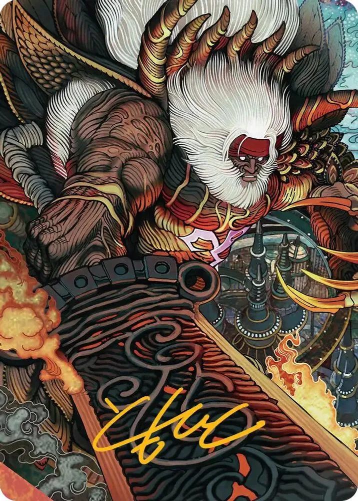 Braska's Final Aeon Art Card (Gold-Stamped Signature)