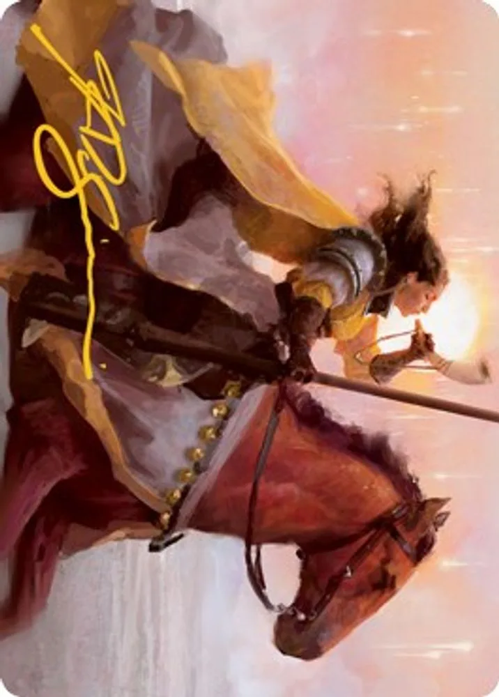 Sunrise Cavalier Art Card (Gold-Stamped Signature)