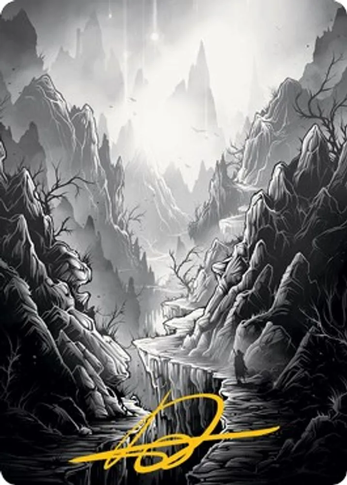 Mountain Art Card (Gold-Stamped Signature)