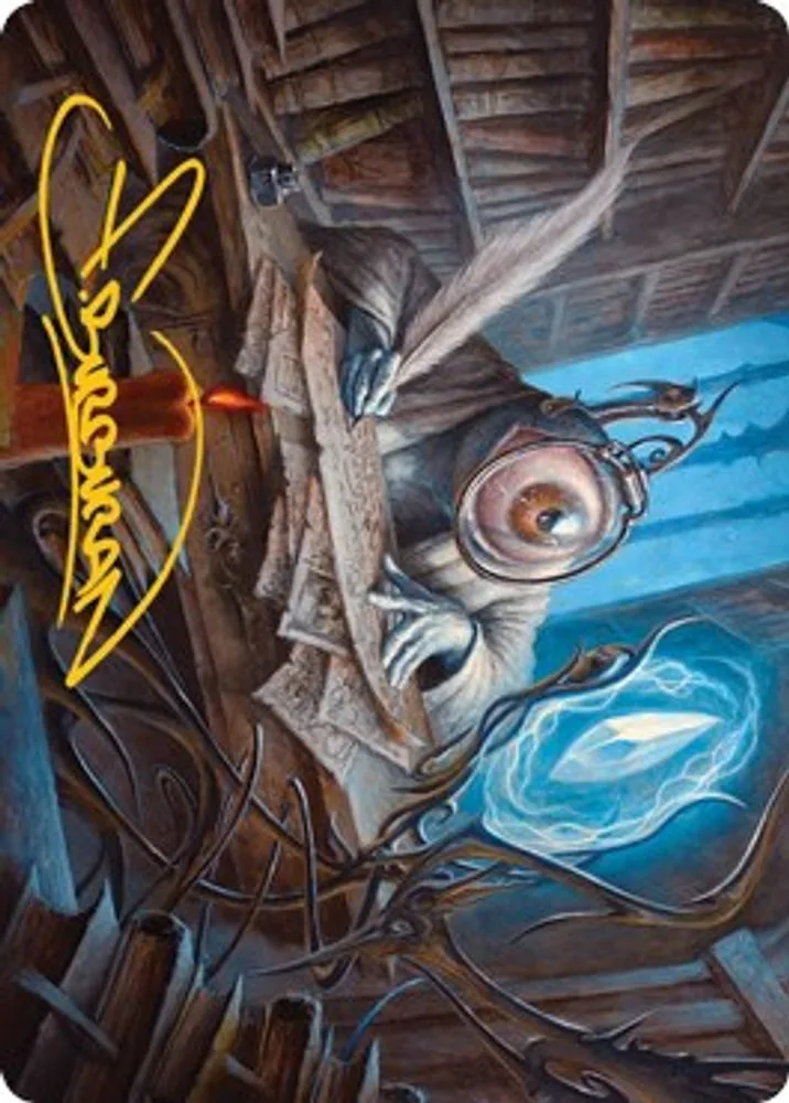 Unblinking Observer Art Card (Gold-Stamped Signature)