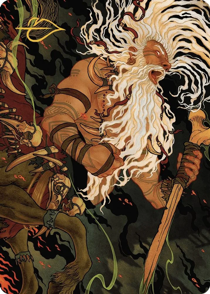 Yarus, Roar of the Old Gods Art Card (46/49 · Gold-Stamped Signature)