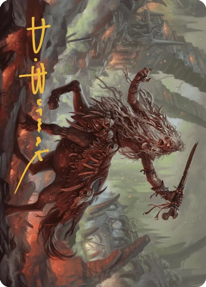 Yarus, Roar of the Old Gods Art Card (24/49 · Gold-Stamped Signature)