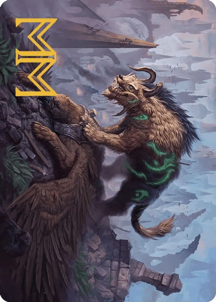 Axebane Ferox Art Card (Gold-Stamped Signature)