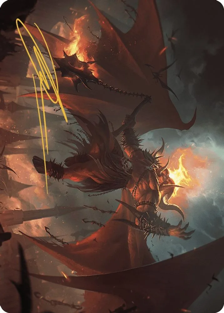 Rakdos, Patron of Chaos Art Card (22/49 · Gold-Stamped Signature)