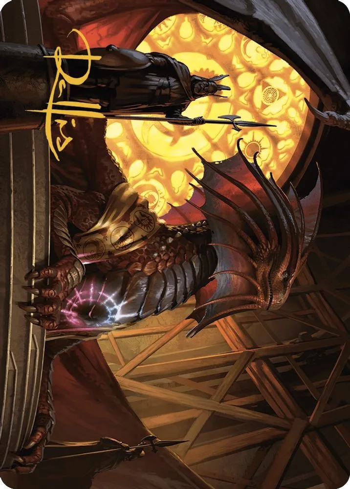 Niv-Mizzet, Guildpact Art Card (21/49 · Gold-Stamped Signature)