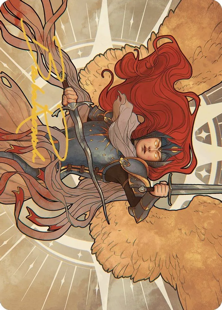 Aurelia, the Law Above Art Card (36/49 · Gold-Stamped Signature)